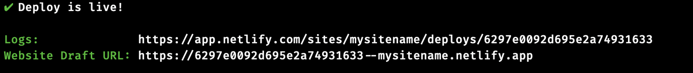 cli draft deploy